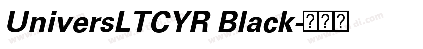 UniversLTCYR Black字体转换
